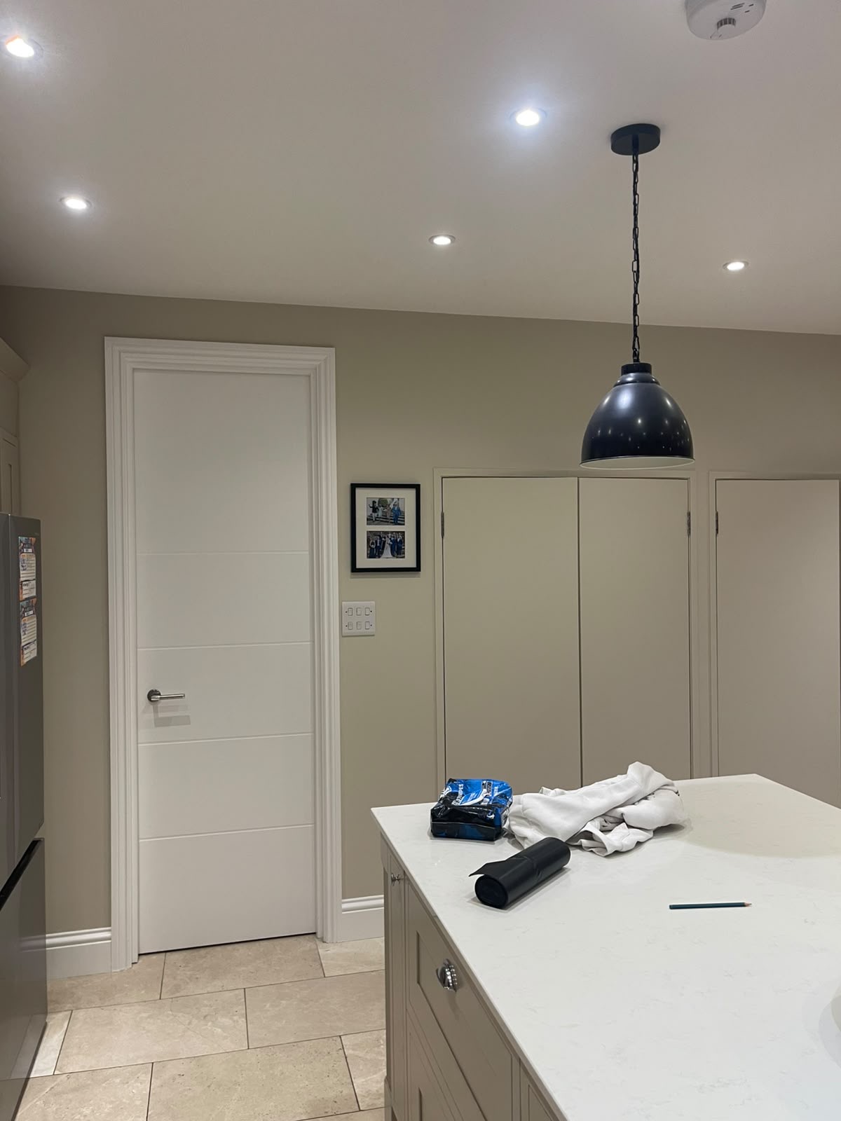 Painted interior door, architrave and skirting board in a Wandsworth home